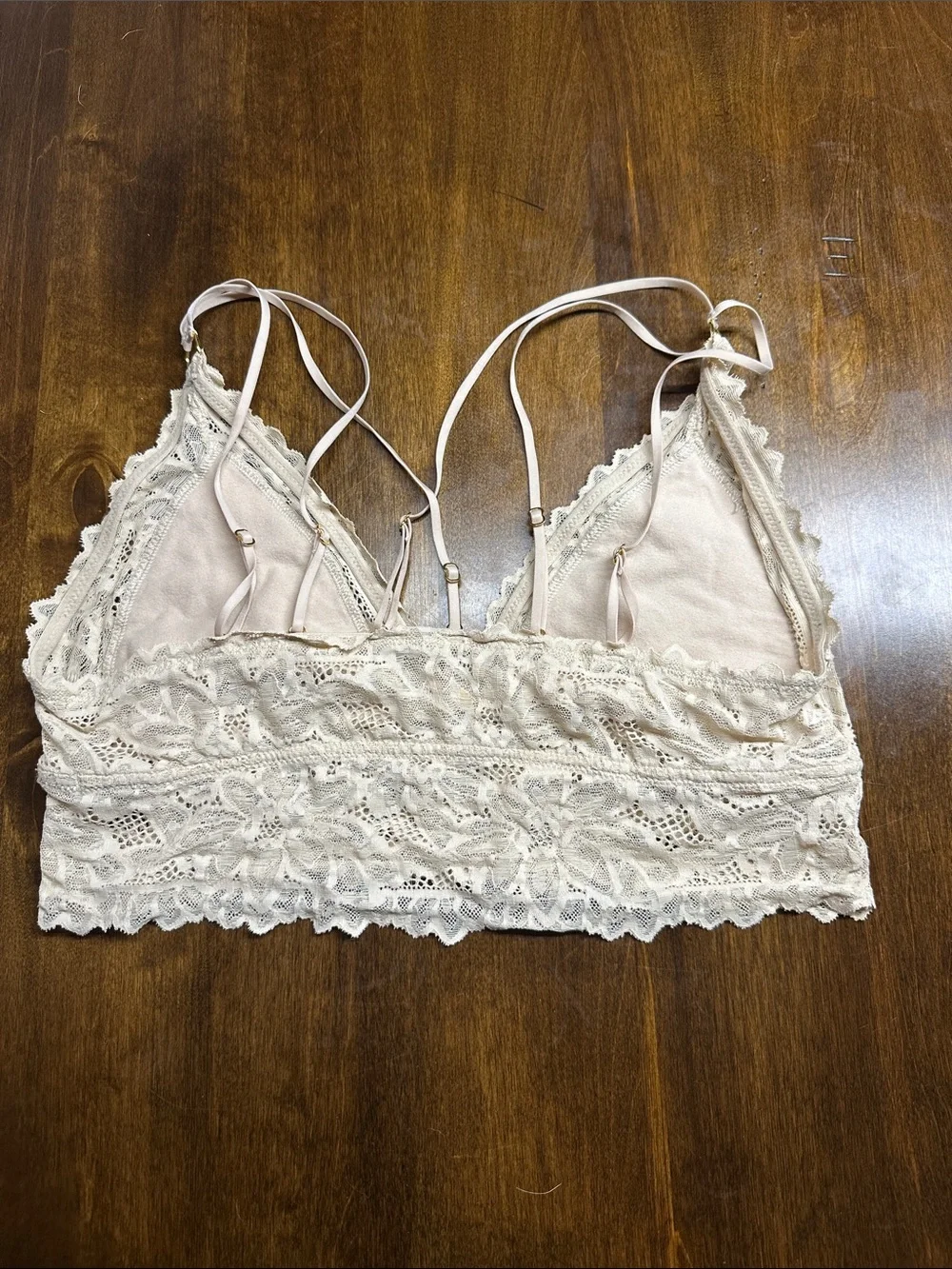 aerie Lace Bralette in Light Beige